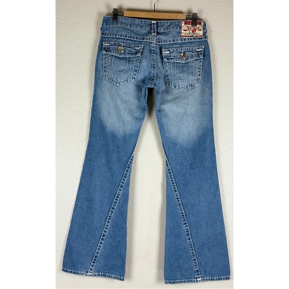 True Religion Vintage 90s Y2K Joey Super T Flared Bootcut Low Rise Jeans size 30 - Picture 3 of 10
